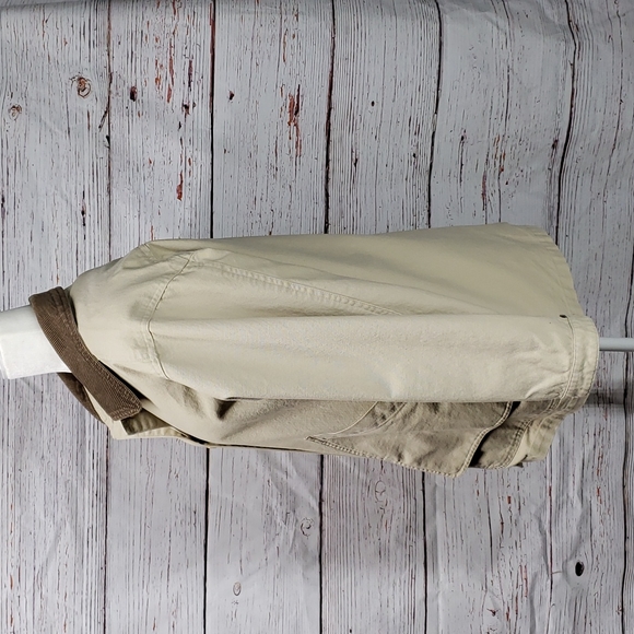 L.L.Bean barn coat cream lined sz medium petite 2 pc - Picture 7 of 16